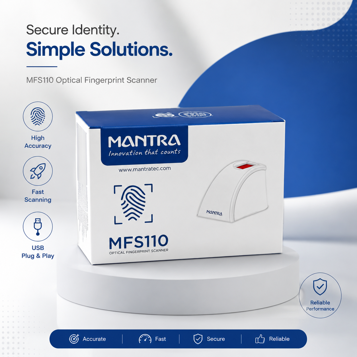 Mantra MFS110 Optical Fingerprint Scanner