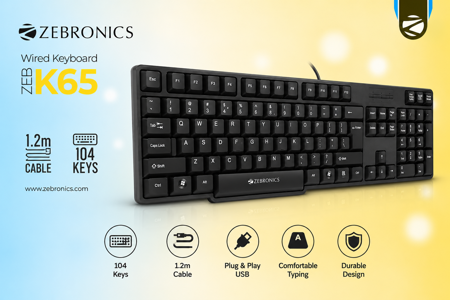 Zebronics ZEB-K65 Wired Keyboard