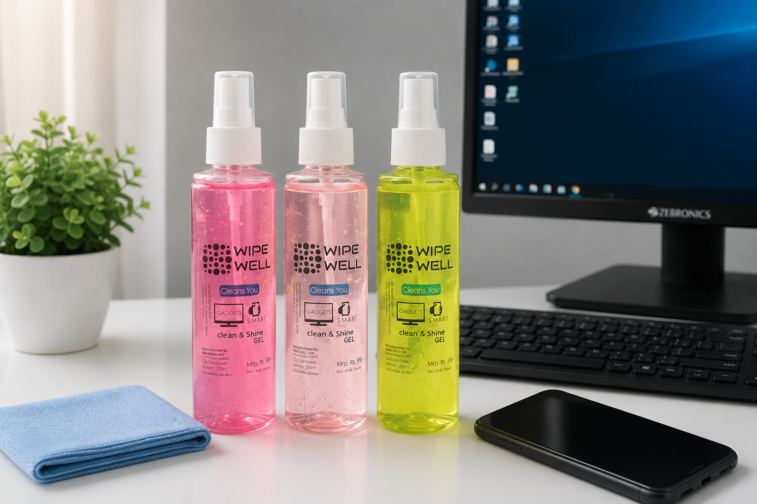 Wipe Well Clean & Shine Gel (Screen & Gadget Cleaning Spray)