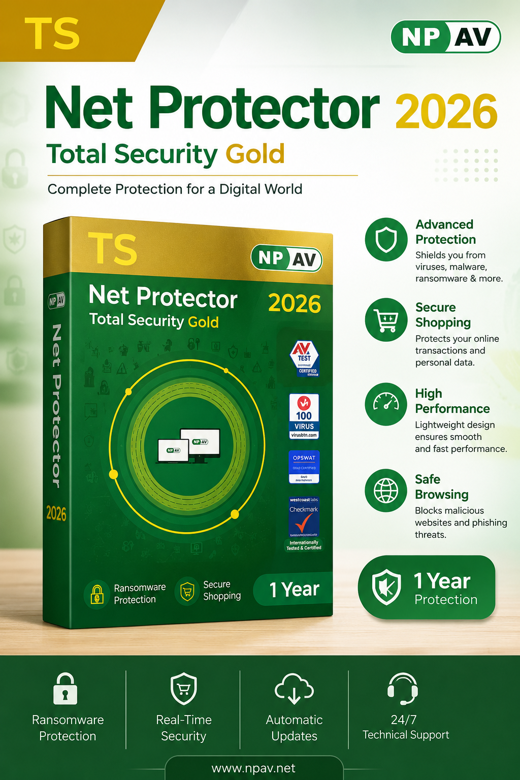 NPAV Net Protector Total Security Gold 2026 (1 Year)