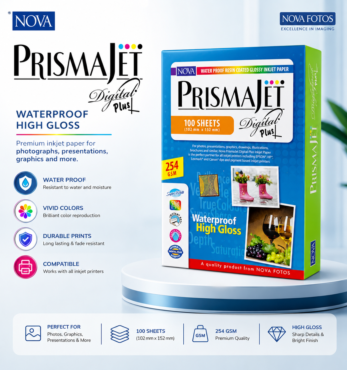 PRISMAET 4X6 PHOTO PAPER 254 GSM