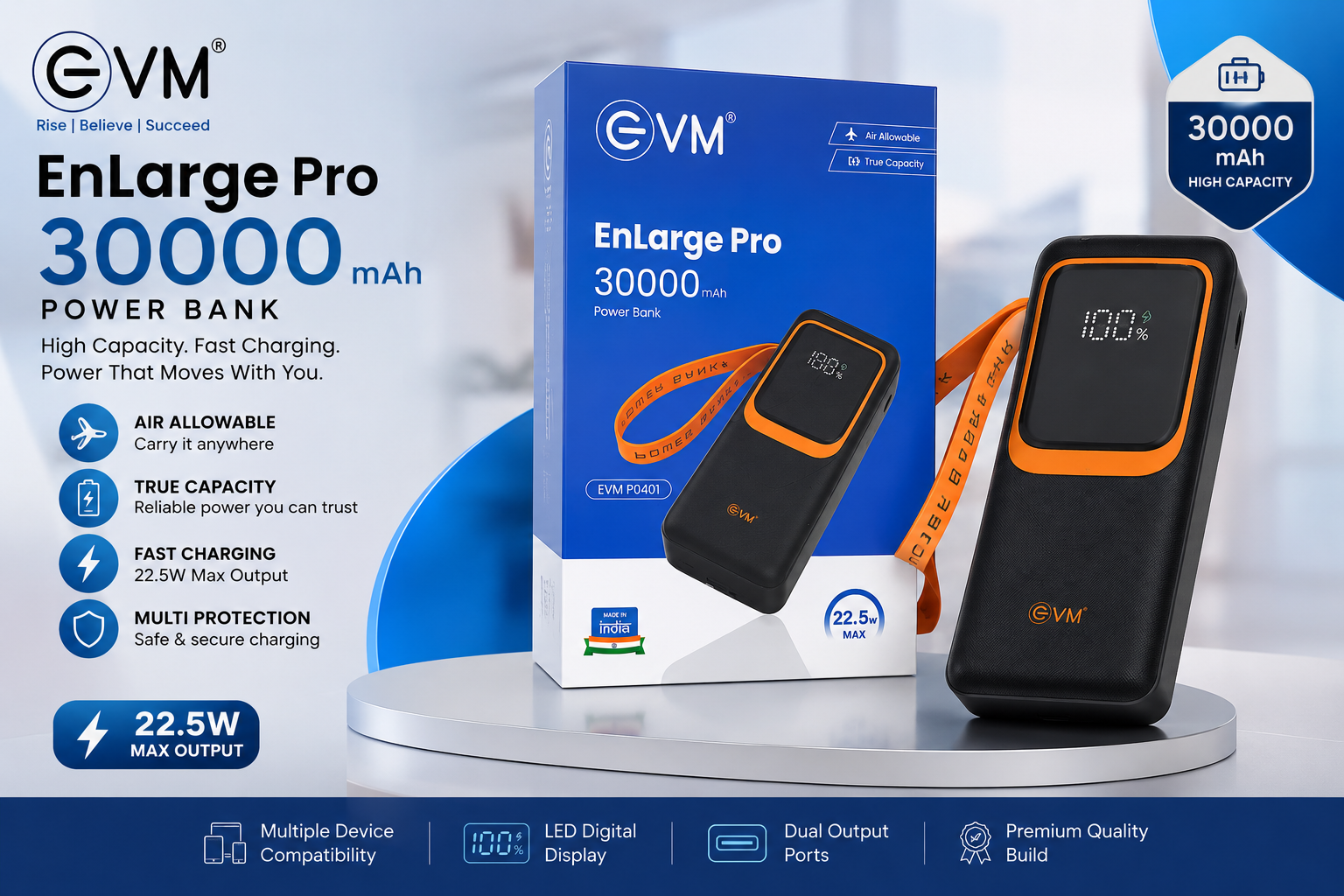 EVM EnLarge Pro 30000mAh Power Bank (P0401)