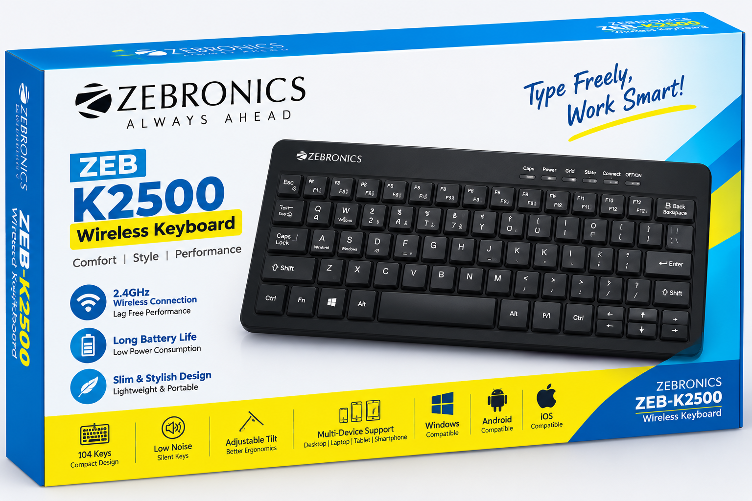 Zebronics ZEB-K2500 Wireless Keyboard
